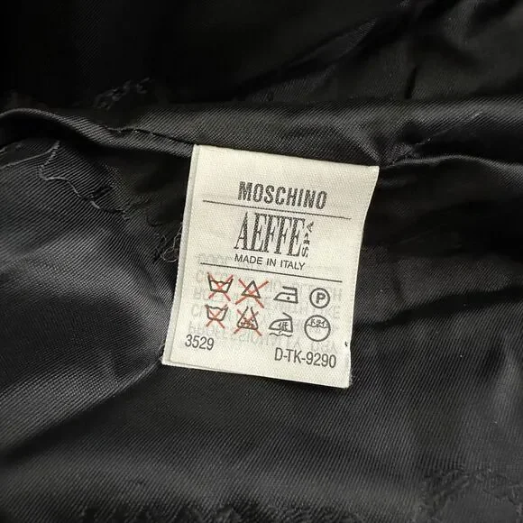 VTG Moschino Cheap and Chic Gray Wool Cropped Jacket Size 10 US Military